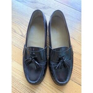 Cole Haan Men's Pinch Tassel Loafer Burgundy Leather Sz 11 Dress Shoes Pre Loved